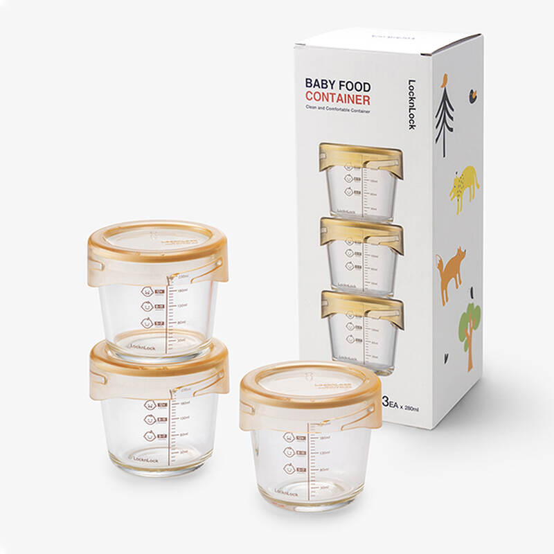 Hộp Đựng Thức Ăn Cho Bé - 280ml x 3 Set (Nắp: Màu Ngà - Tritan) - Locknlock - LLG542S3IVY, , large image number null